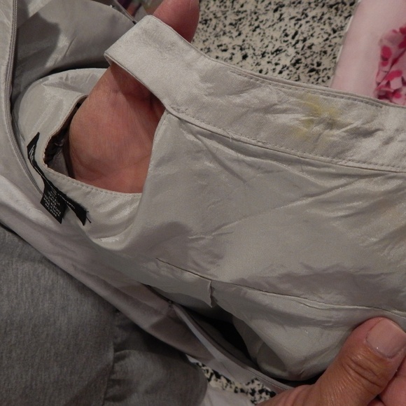 INC Silver Silk Dress With Sequence Design Size 10 - Picture 5 of 6